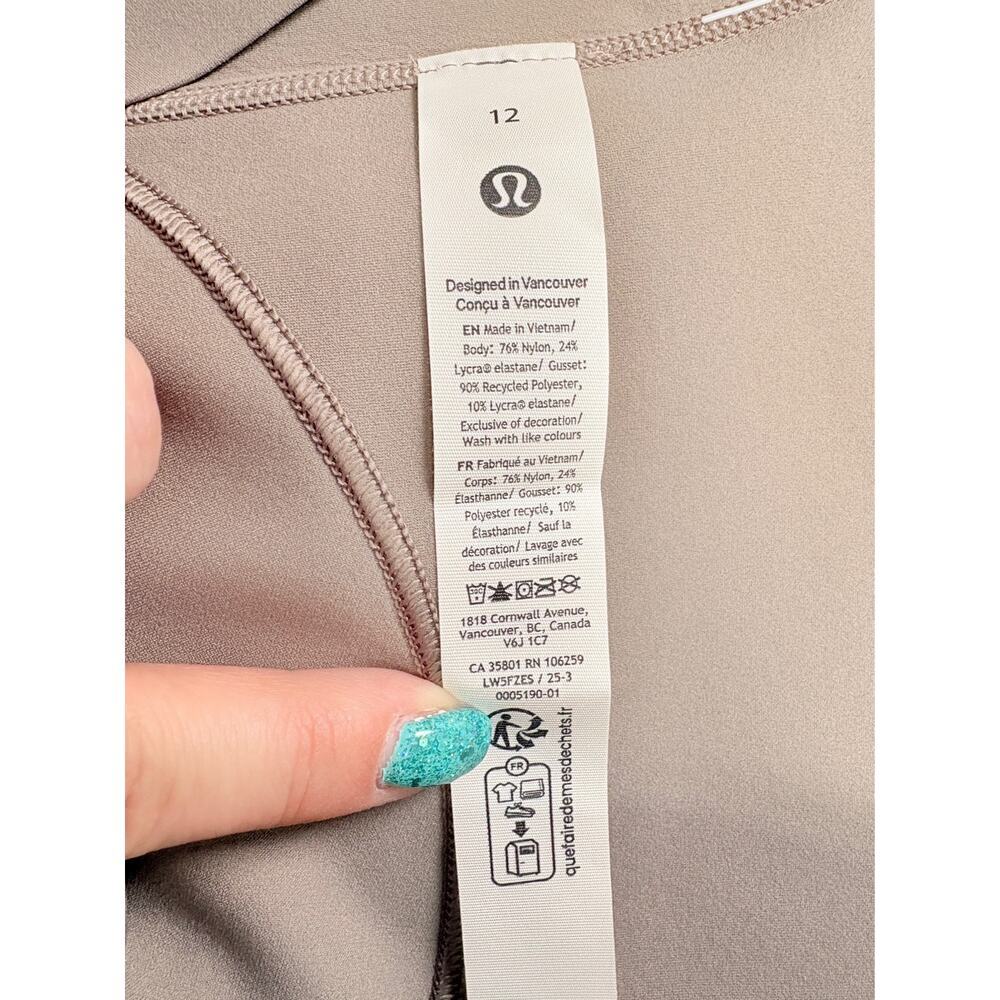 Lululemon Glow Up High Rise Tight 25” Taupe Grey 12 Ultralu Sculpt Leggings NWT - Picture 6 of 13